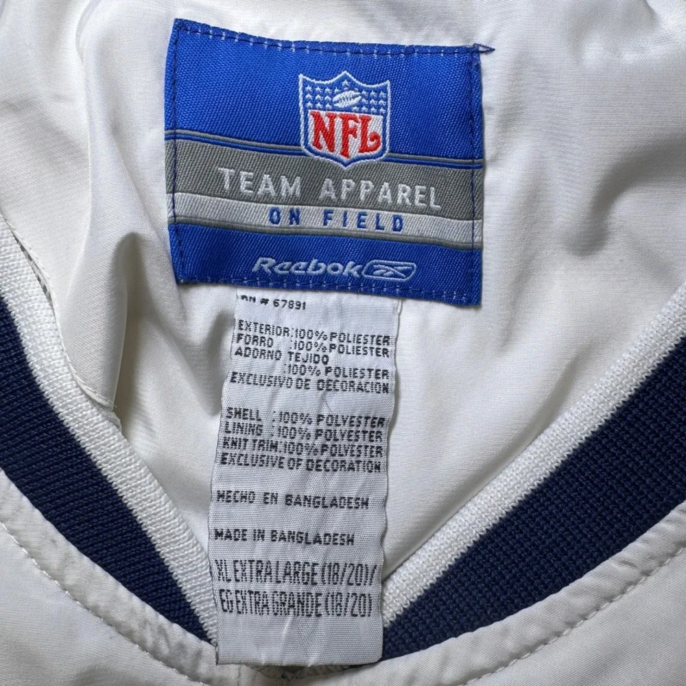 Reebok Indianapolis Colts NFL Windbreaker‎ Pullover Blue White XL